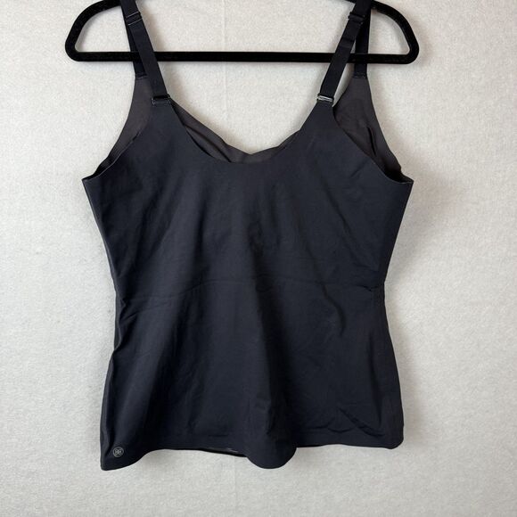 Honeylove LiftWear Shaping Womens Tank Size 1X Black Slimming V Neck - Picture 2 of 6